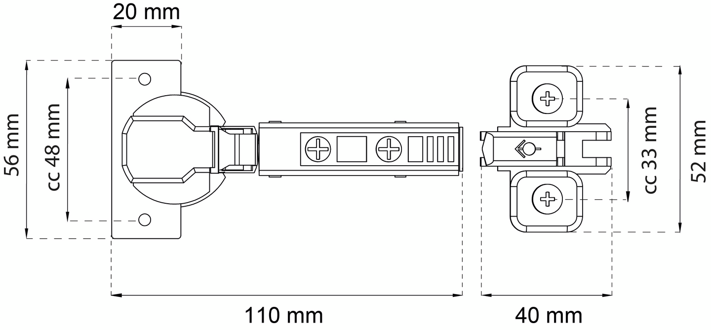 GÅNGJÄRN SJÄLVSTÄNGANDE 2P 550 NICKEL