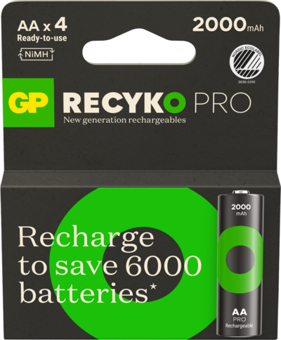 BATTERI LADBAR PRO NIMH AA 2000MAH