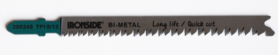 Pistosahanterä Ironside puulle Precision 117mm TPI 8/12 5kpl