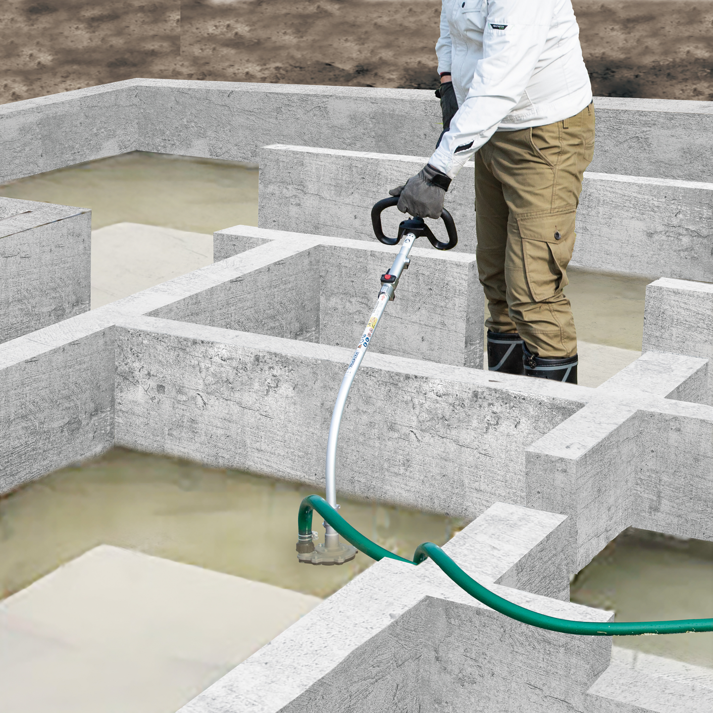 Vesipumppulisälaite Makita PF400MP puutarhan monitoimikoneisiin