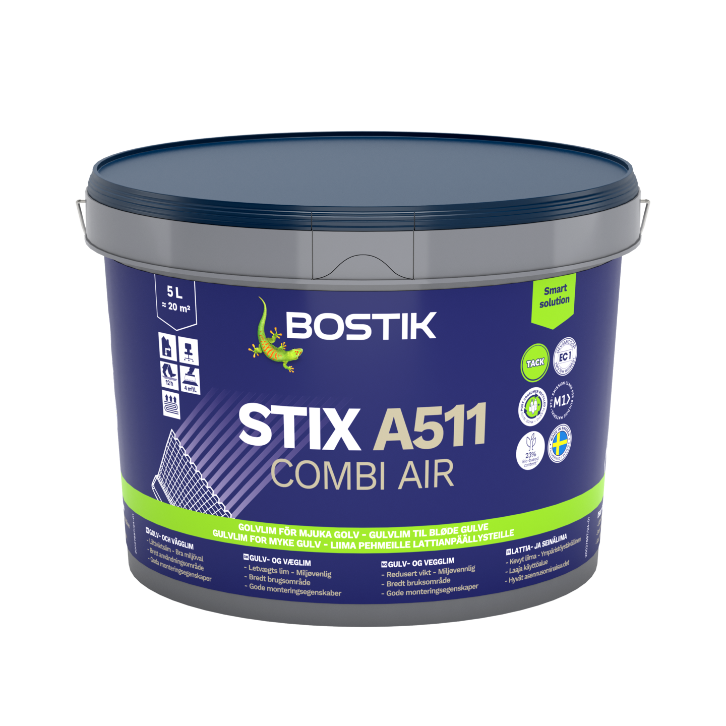 GOLVLIM BOSTIK VINYL STIX A511 5L, COMBI AIR