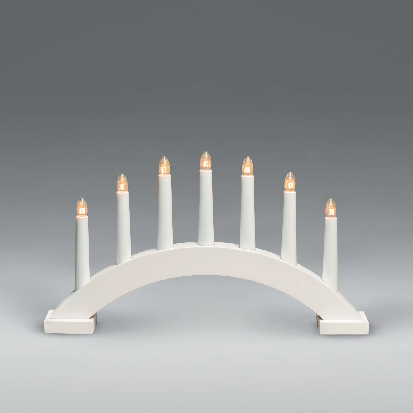 ELLJUSSTAKE 7-ARM VIT 3972-210 TRÄ KONSTSMIDE