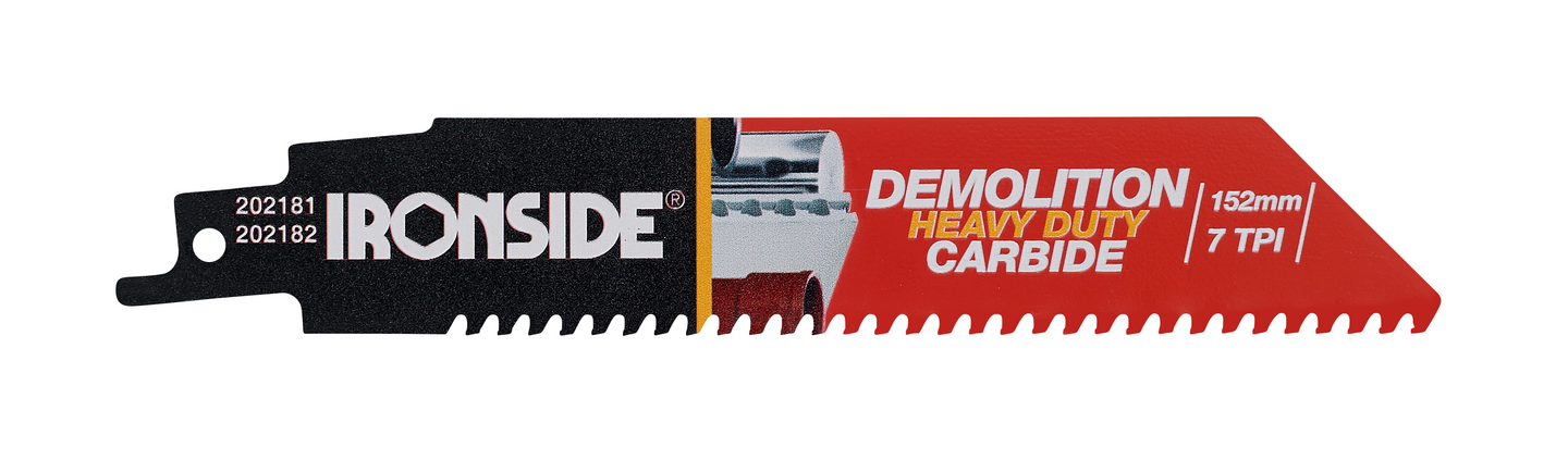 Puukkosahanterä Ironside demolition karbiidi Heavy Duty 202181 7h 152mm