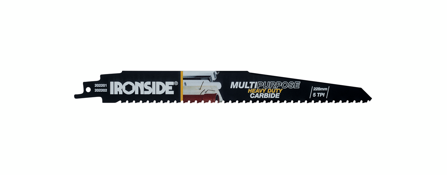 Puukkosahanterä Ironside karbiidi Heavy Duty 202201 5h 228mm