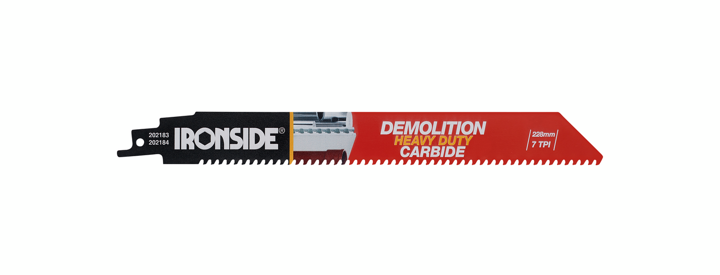 Puukkosahanterä Ironside demolition karbiidi Heavy Duty 202183 7h 228mm