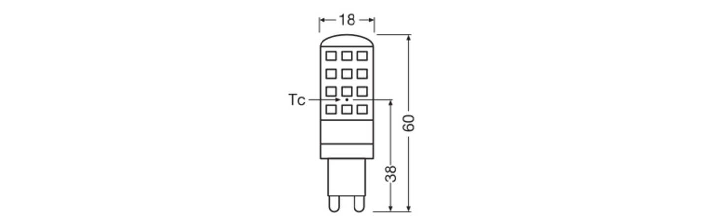 Led-pienoislamppu LEDVANCE Smart+ WiFi Pin G9 320lm TW 230V