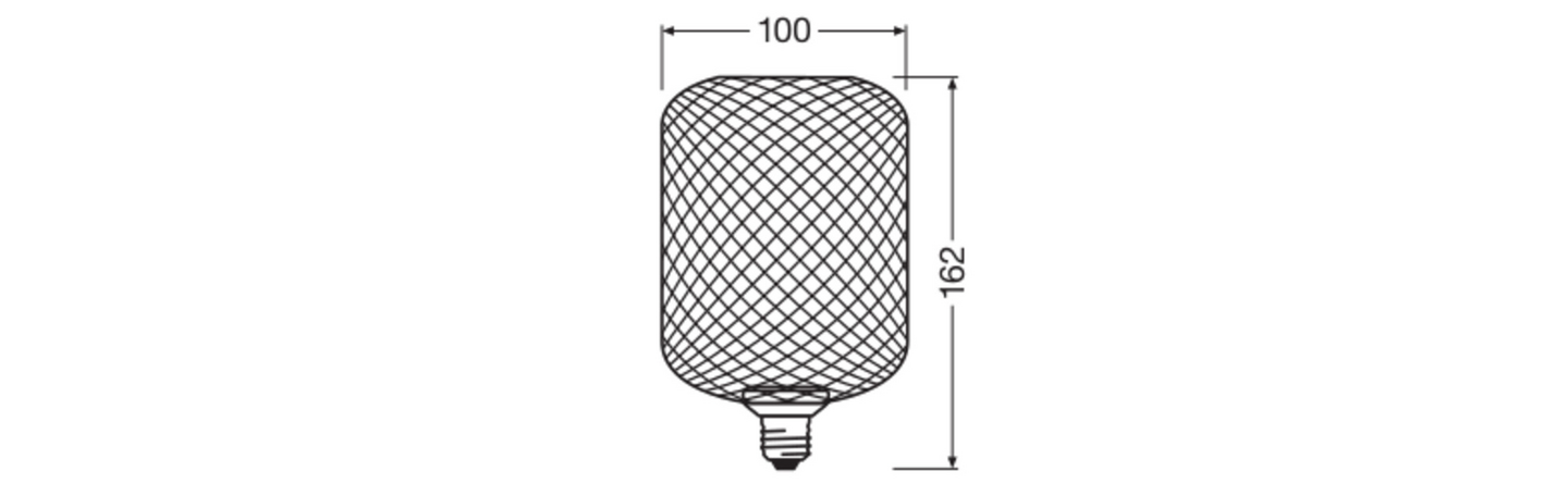 Led-lamppu OSRAM Decor Flat Square Black E27 300lm 2700K