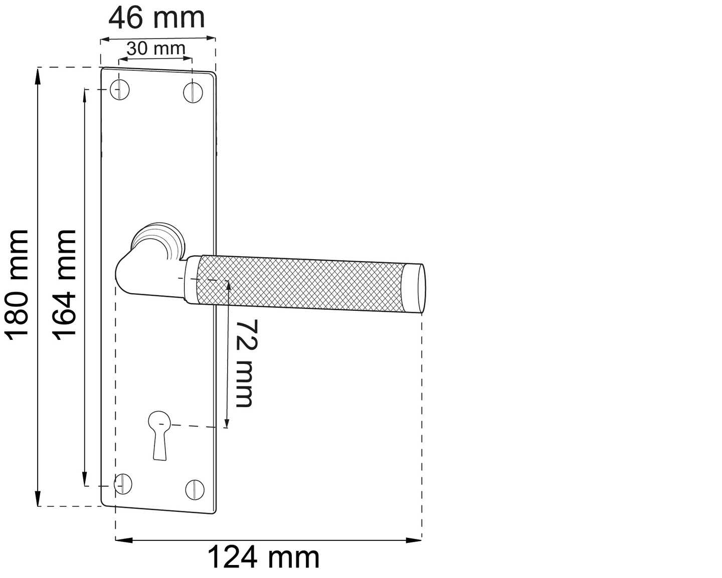 DÖRRHANDTAG HABO LEXINGTON BRONS, MED LÅNGSKYLT