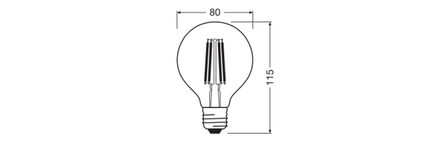 Sisustuslamppu OSRAM Energy Efficiency Globe 80 E27 470lm 2700K matta lasi