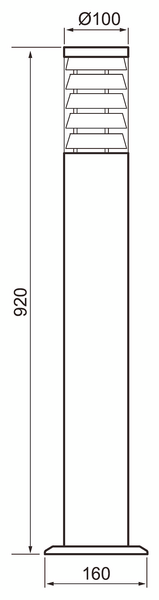 Ulkopollarivalaisin AIRAM Park IP44 E27 PCC RST