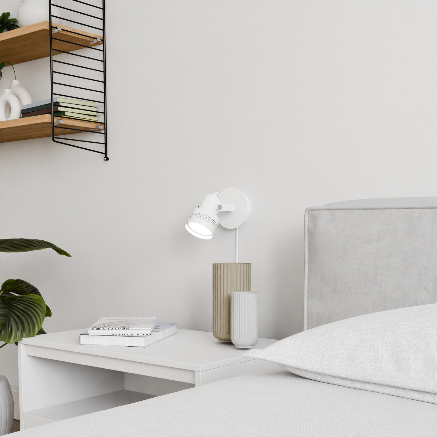 Seinävalaisin CELLO Tonal 1-osainen GU10 mattavalkoinen