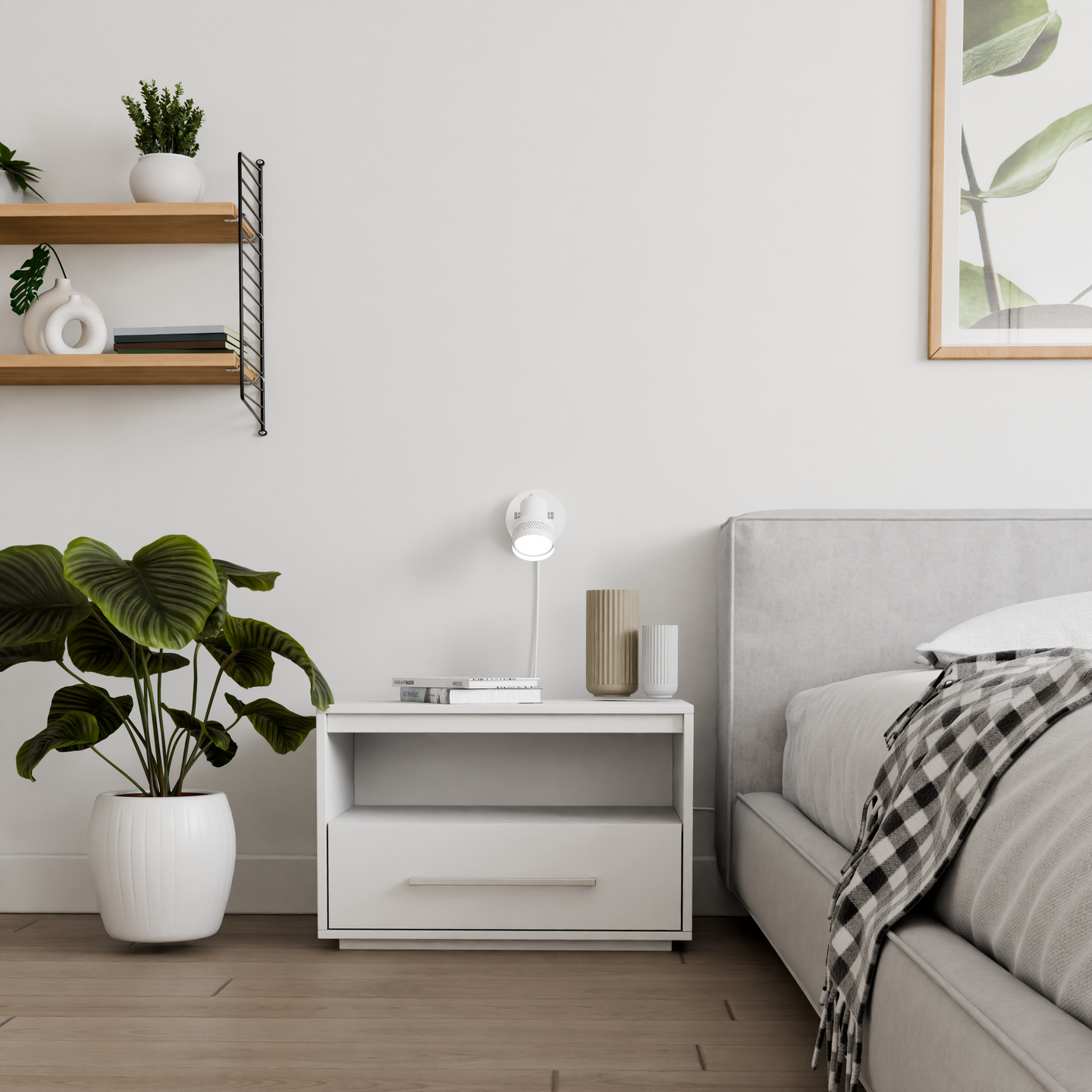 Seinävalaisin CELLO Tonal 1-osainen GU10 mattavalkoinen