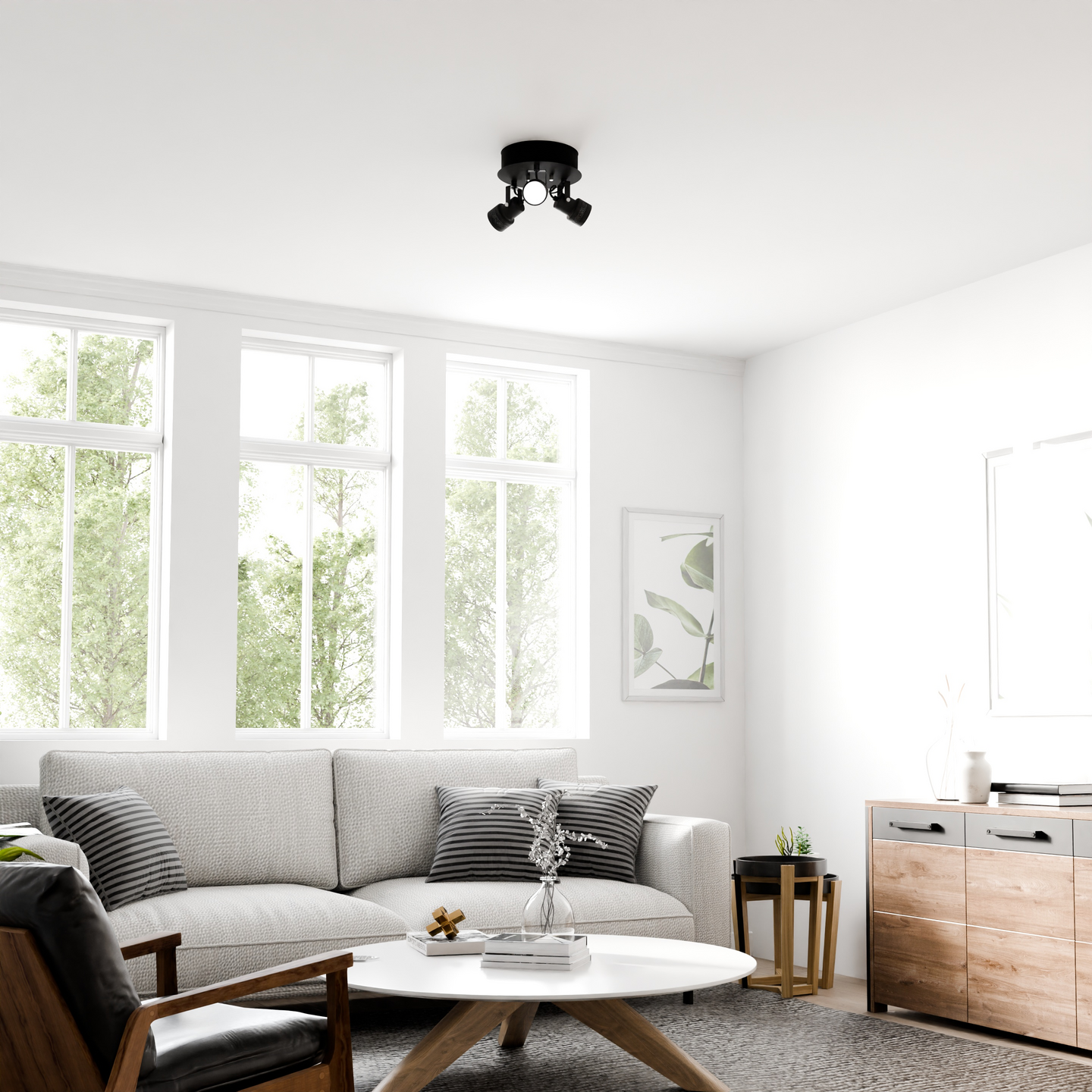 Kattovalaisin CELLO Tonal 3-osainen GU10 mattamusta