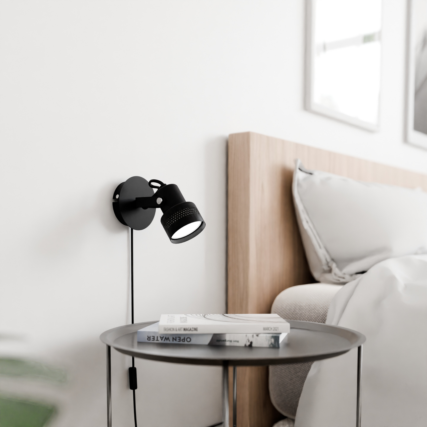 Seinävalaisin CELLO Tonal 1-osainen GU10 mattamusta