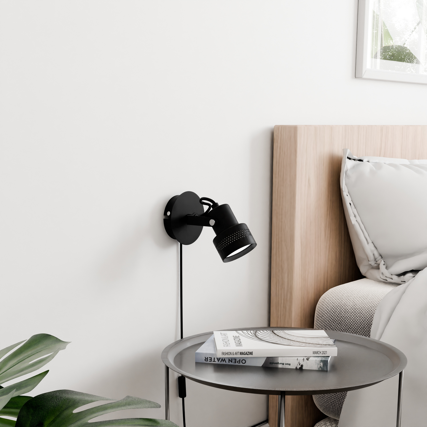 Seinävalaisin CELLO Tonal 1-osainen GU10 mattamusta