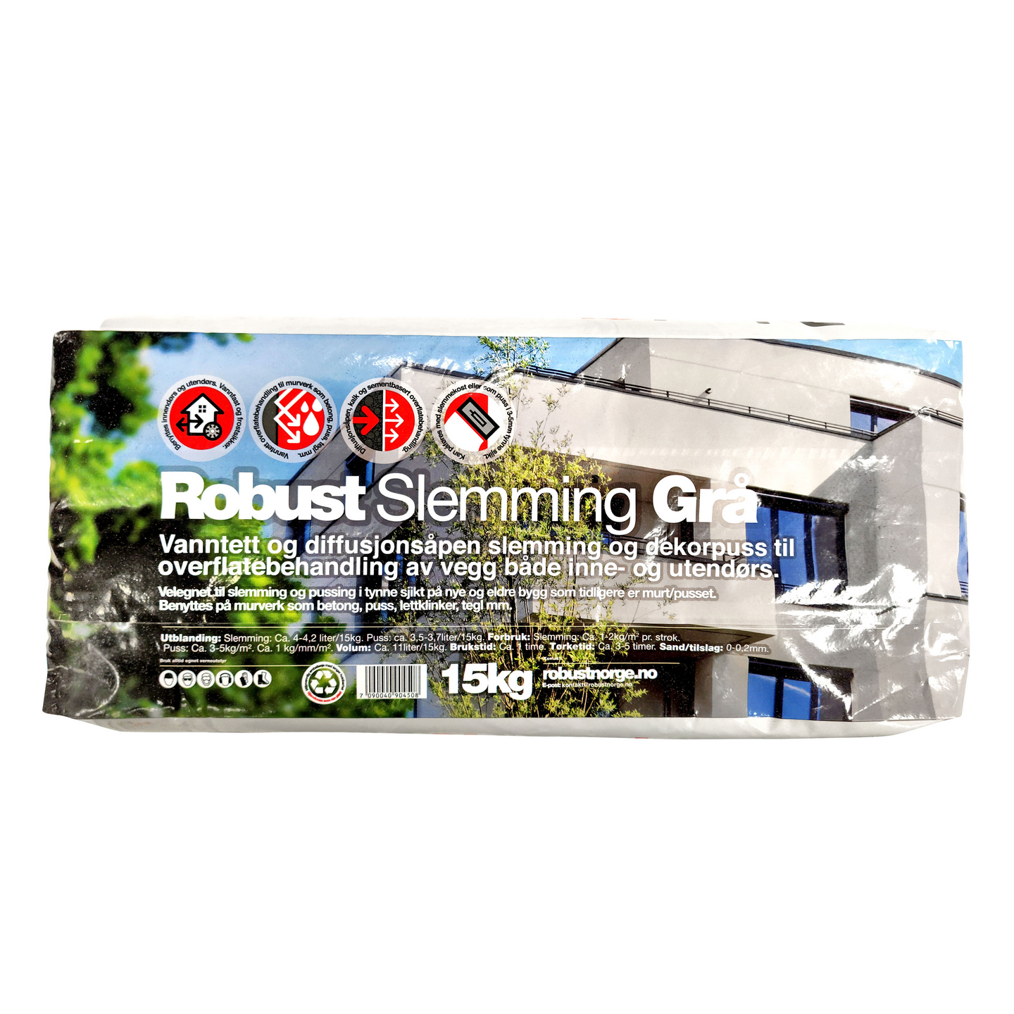 ROBUST SLEMMING GRÅ 15KG