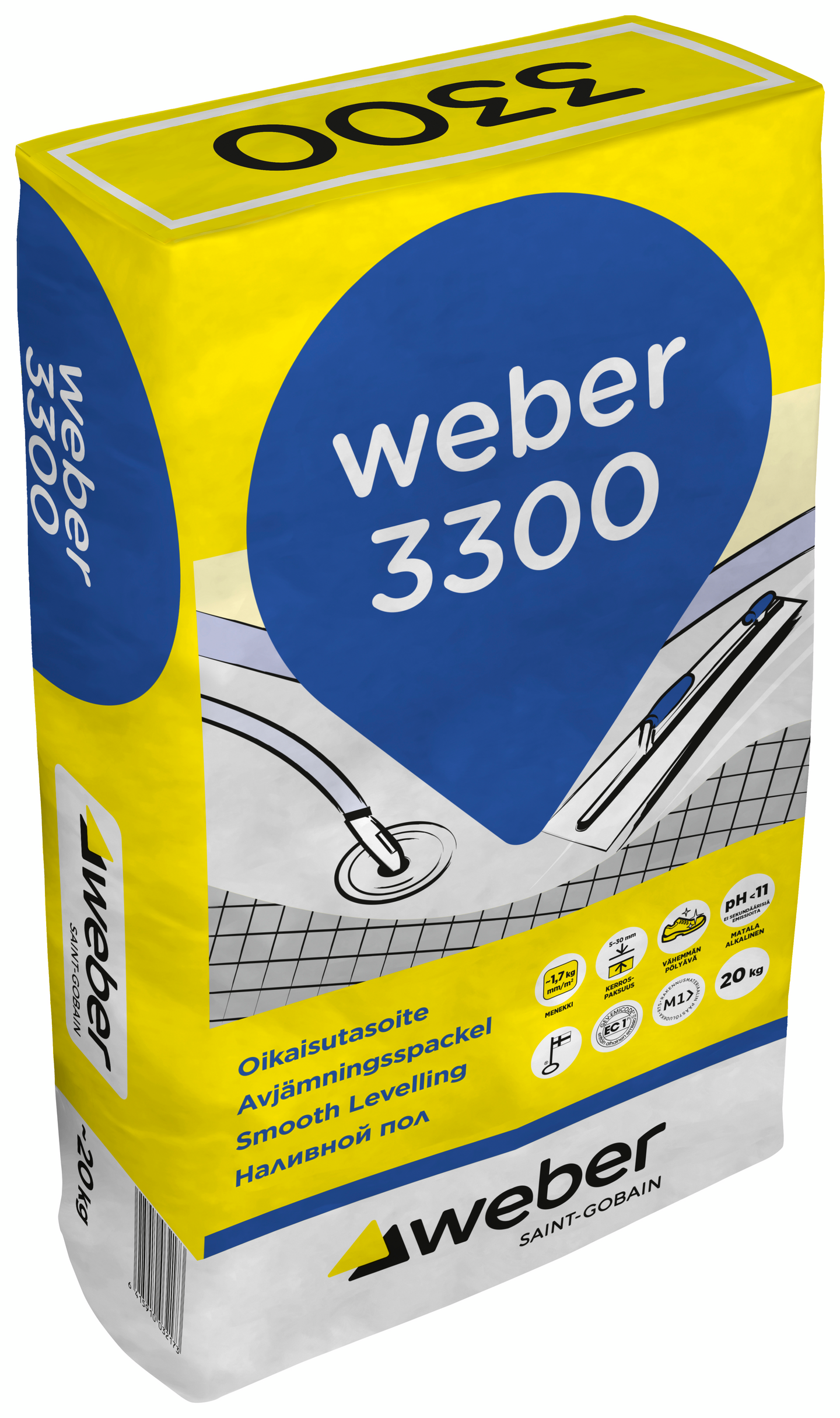 Lattiatasoite Weber 3300 Oikaisutasoite 20kg