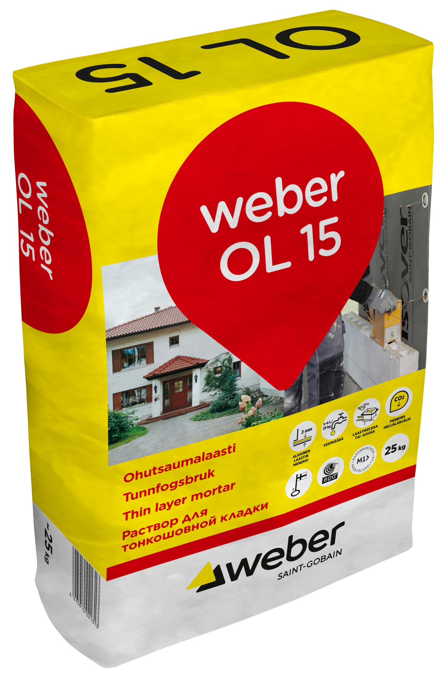 Ohutsaumalaasti Weber OL 15 25kg