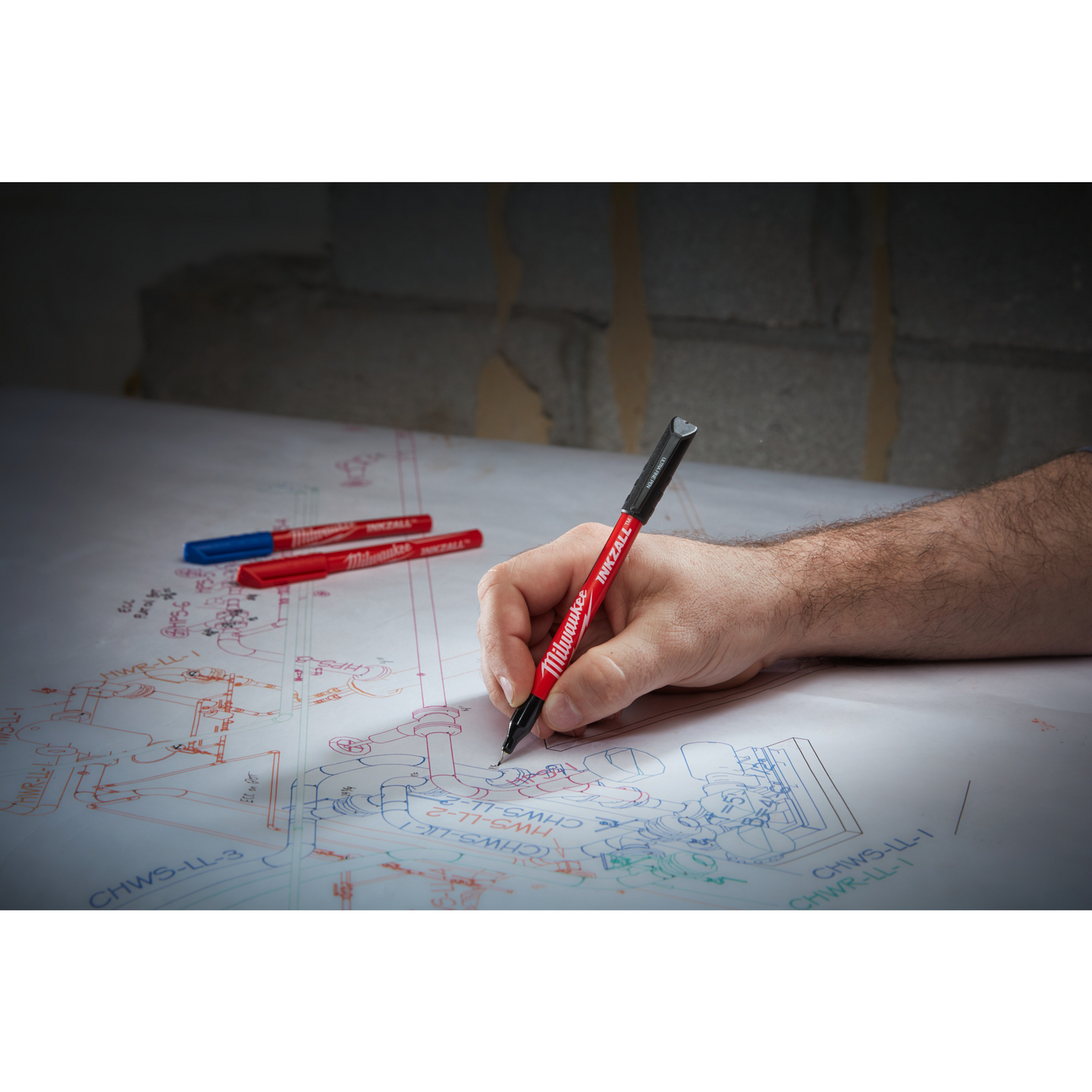 PENNA MILWAUKEE INKZALL TUNN SPETS FÄRG, SVART RÖD BLÅ GRÖN