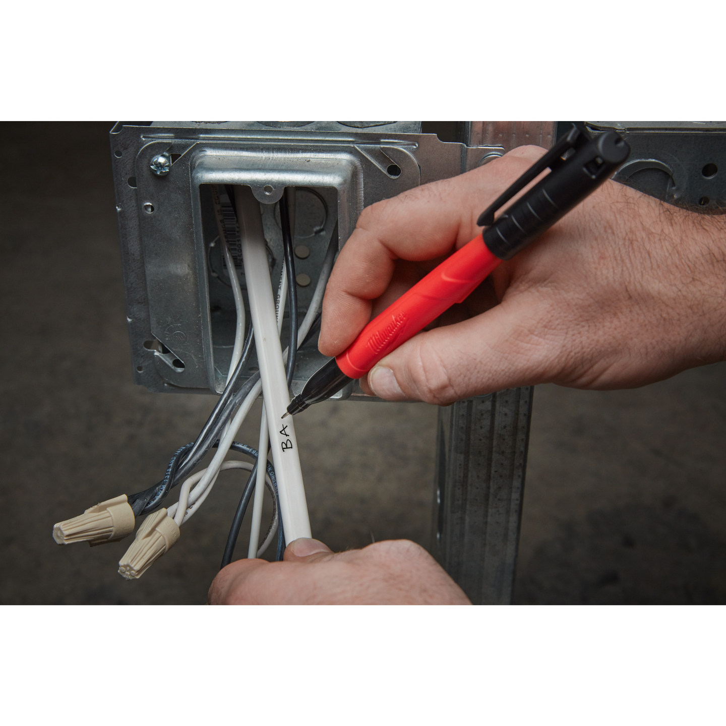 MARKERINGSPENNA MILWAUKEE SET PERMANENT, MARKÖR FIN SPETS SVART