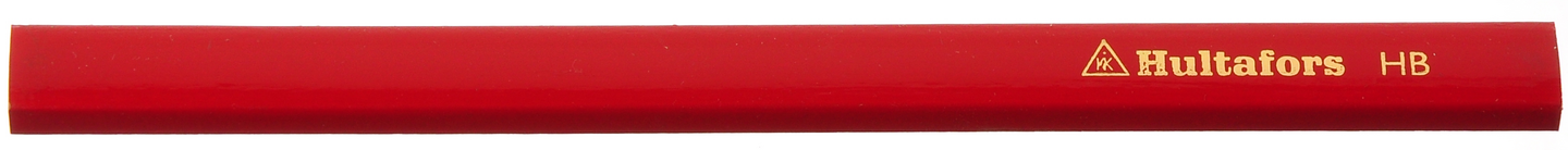 Blyant Tømmermann 18 cm rød hult