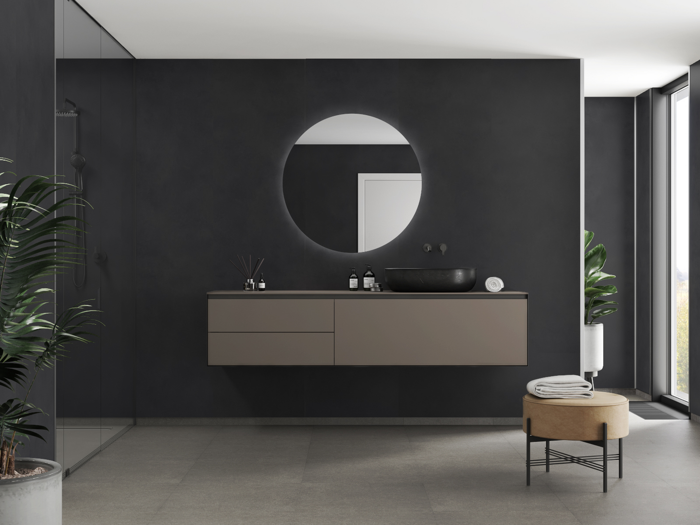 Sisustuslevy Fibo 2127M00 Silk 10x620x2400 Dark Ash