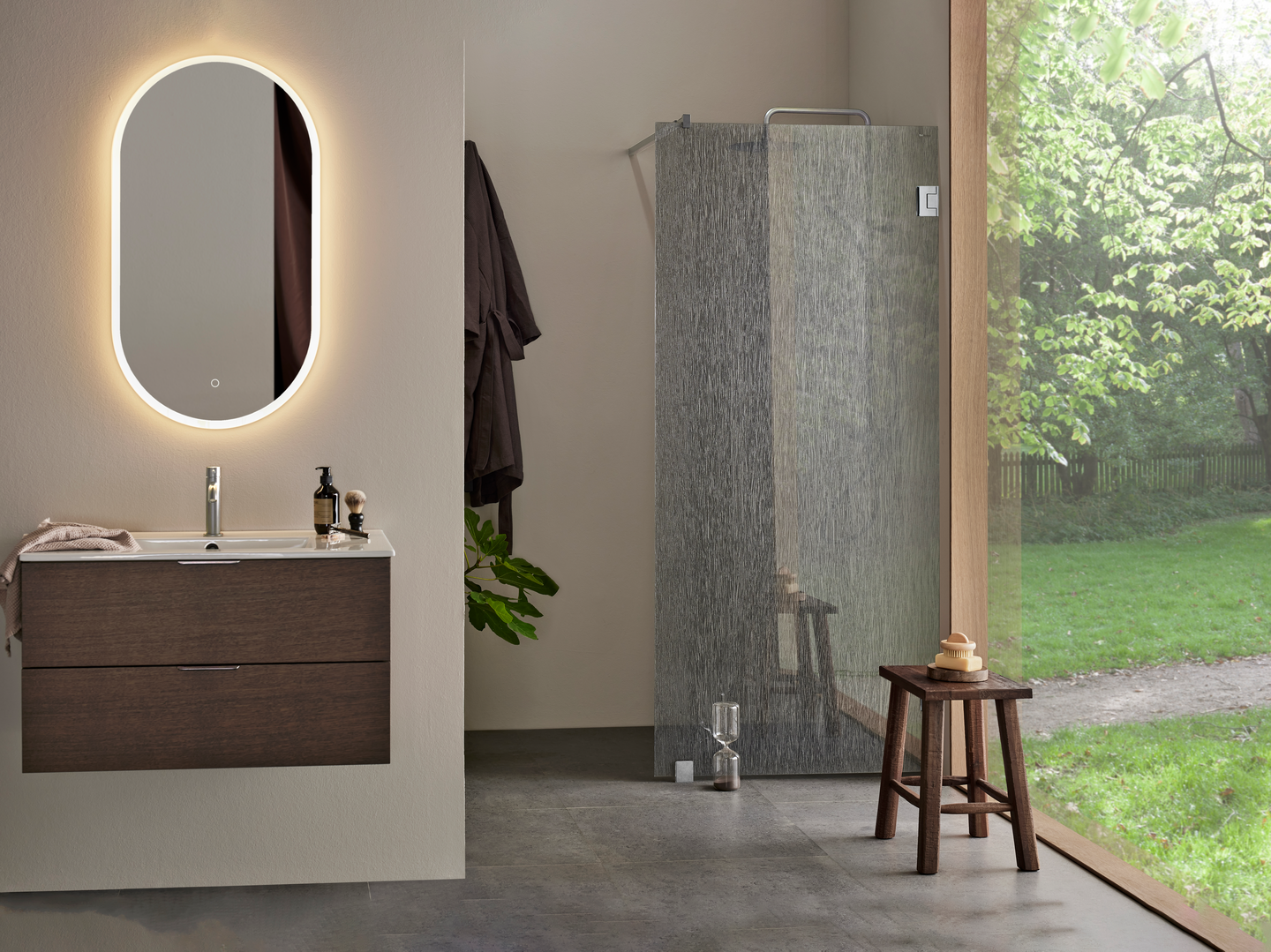 DUSCHVÄGG HAFA INFINITY LACE 80 KROM