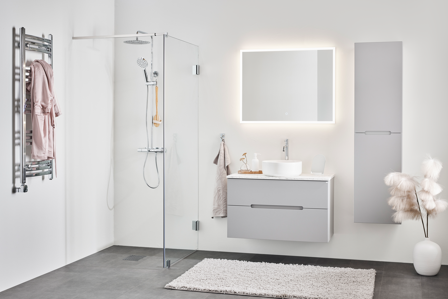 DUSCHVÄGG HAFA INFINITY 90 KROM