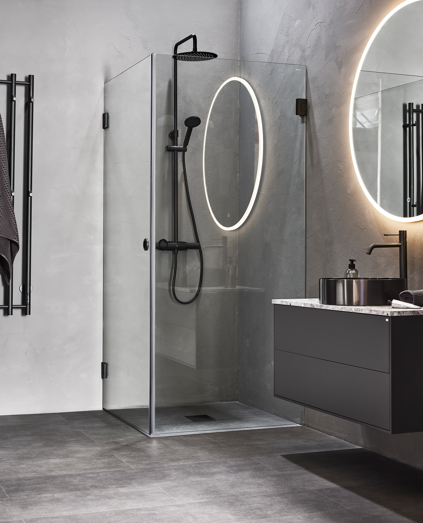 DUSCHHÖRN HAFA INFINITY SVART 90X100