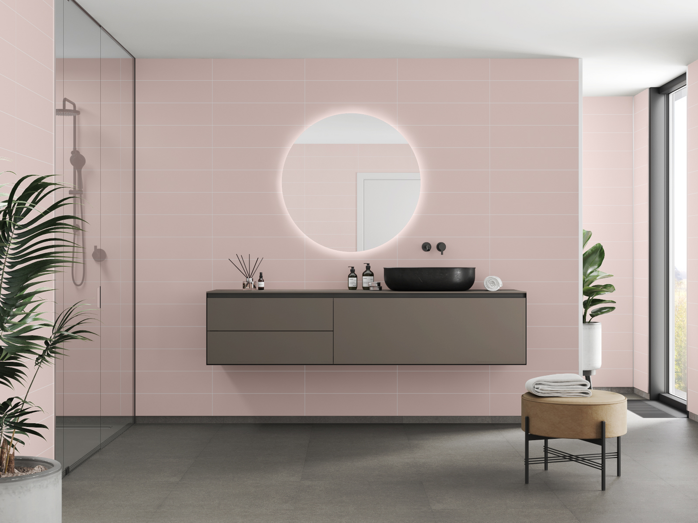 Sisustuslevy Fibo 5218M6015 Dusky Pink 60x15cm