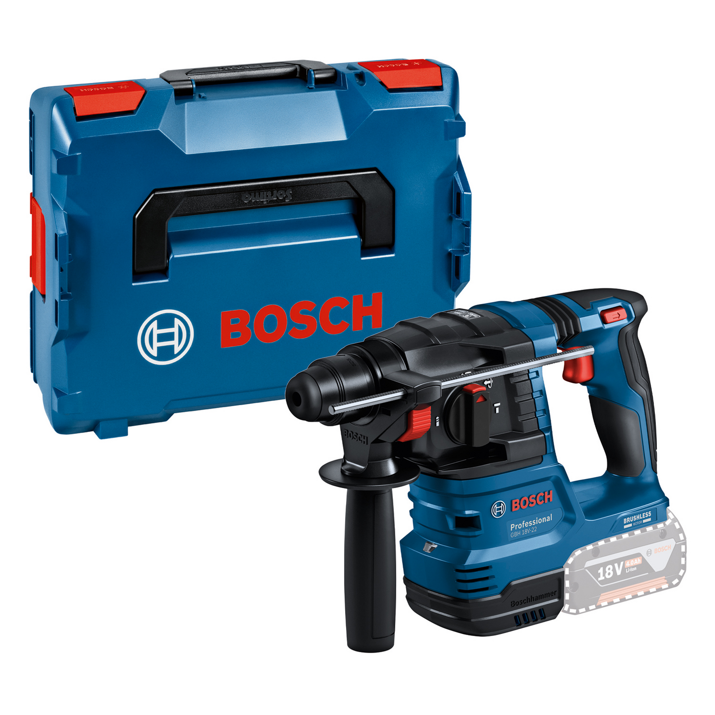 BORRHAMMARE BOSCH GBH 18V-22 SOLO L-BOXX
