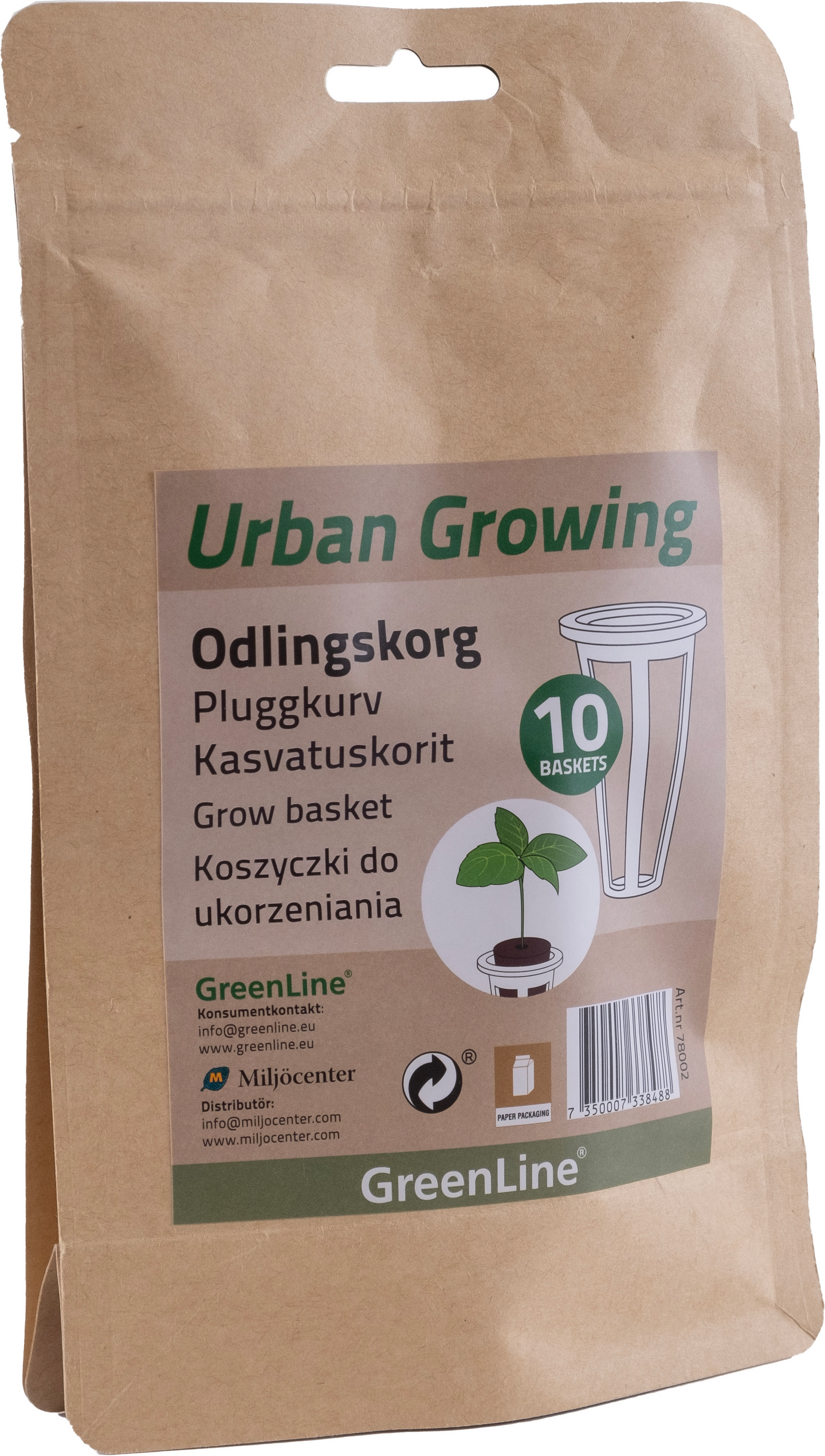 Vesiviljelyjärjestelmä kylvökorit Greenline 10kpl