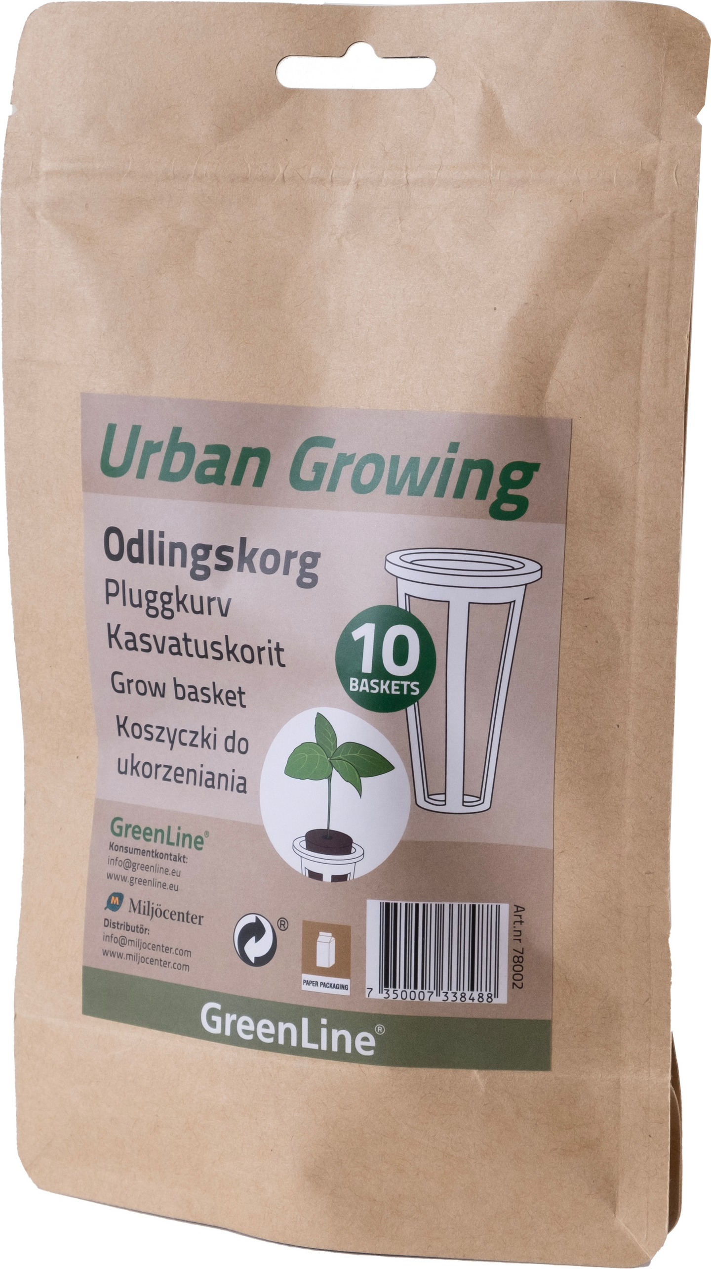 Vesiviljelyjärjestelmä kylvökorit Greenline 10kpl