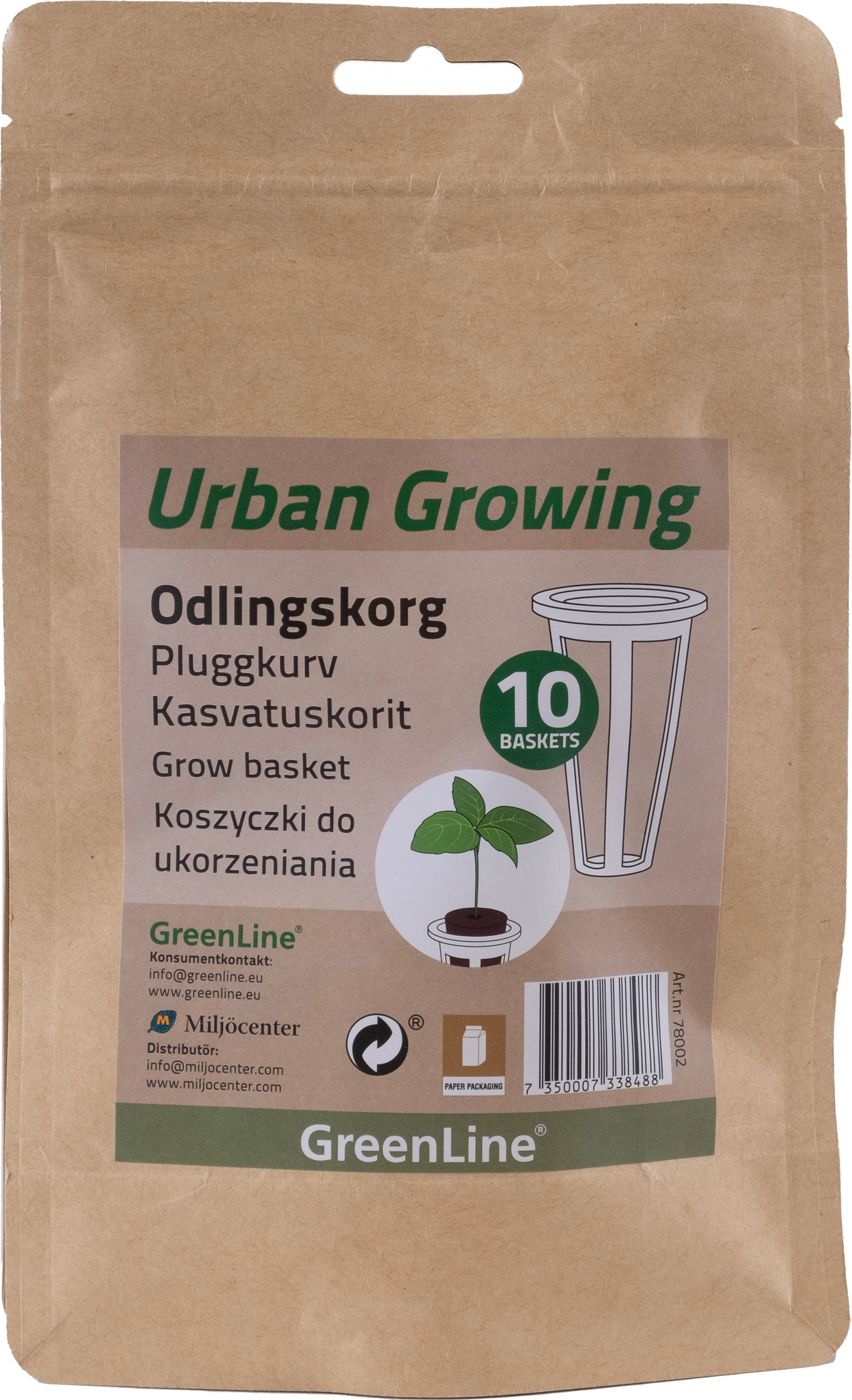 Vesiviljelyjärjestelmä kylvökorit Greenline 10kpl