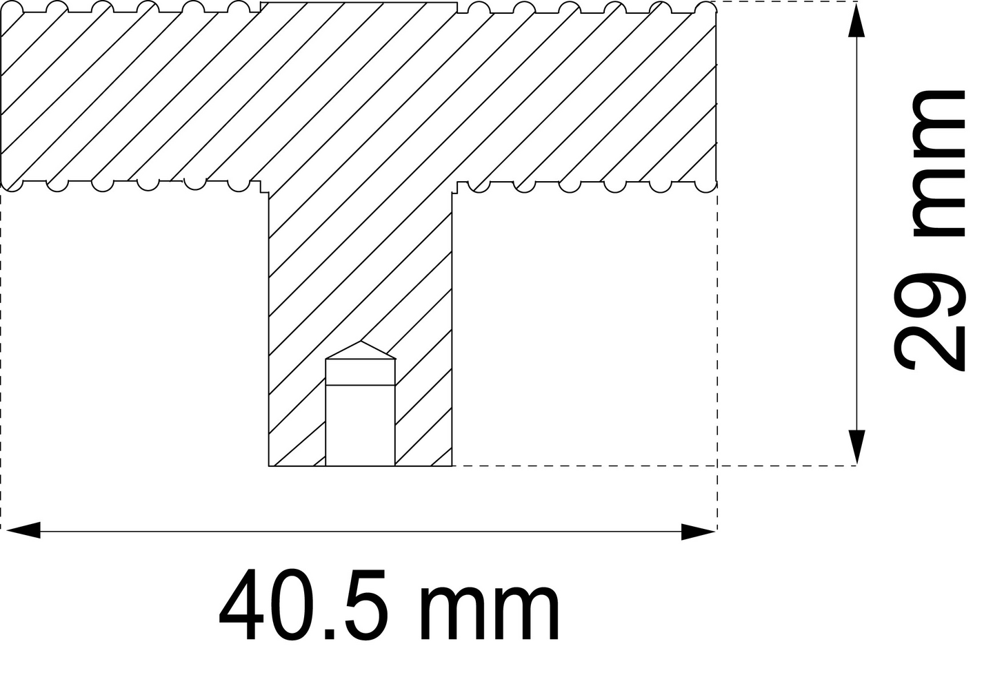 KNOPP HABO HARRY KROM 50MM