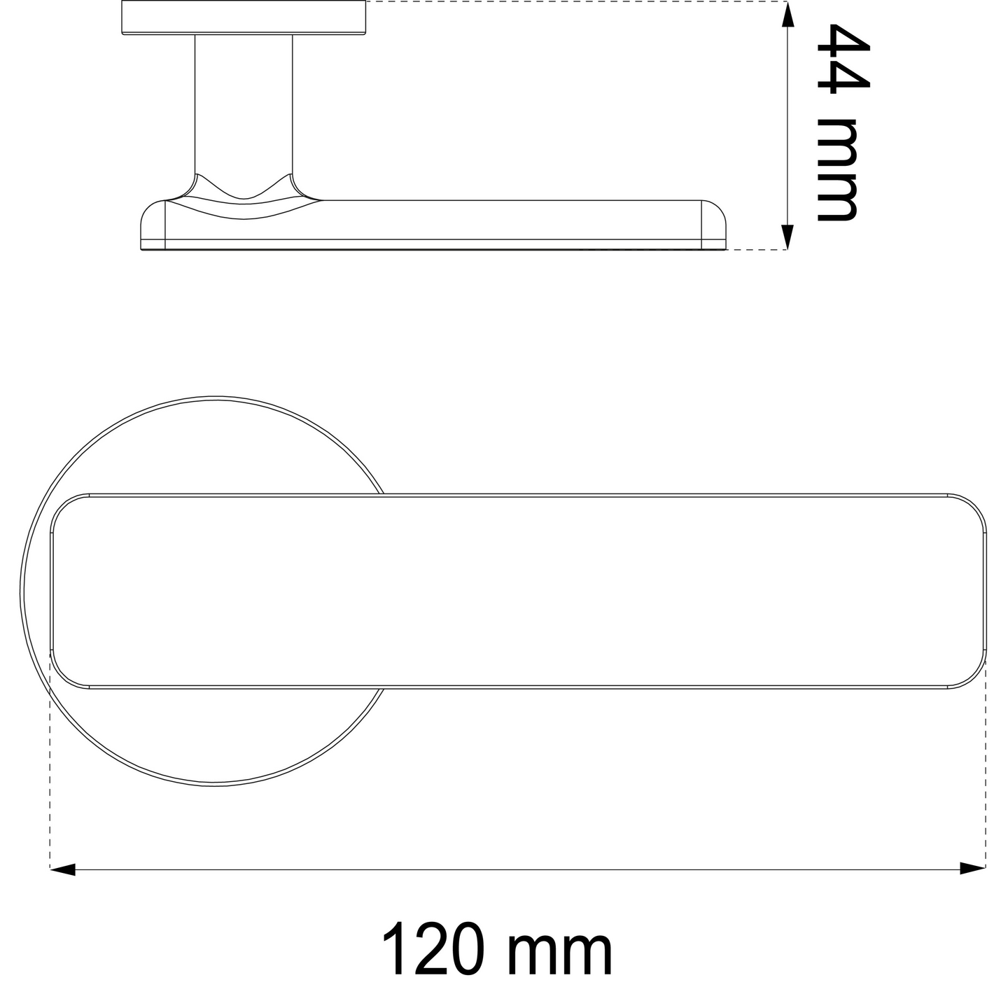 DÖRRHANDTAG MONACO B KROM MED NYCKELSKYLT
