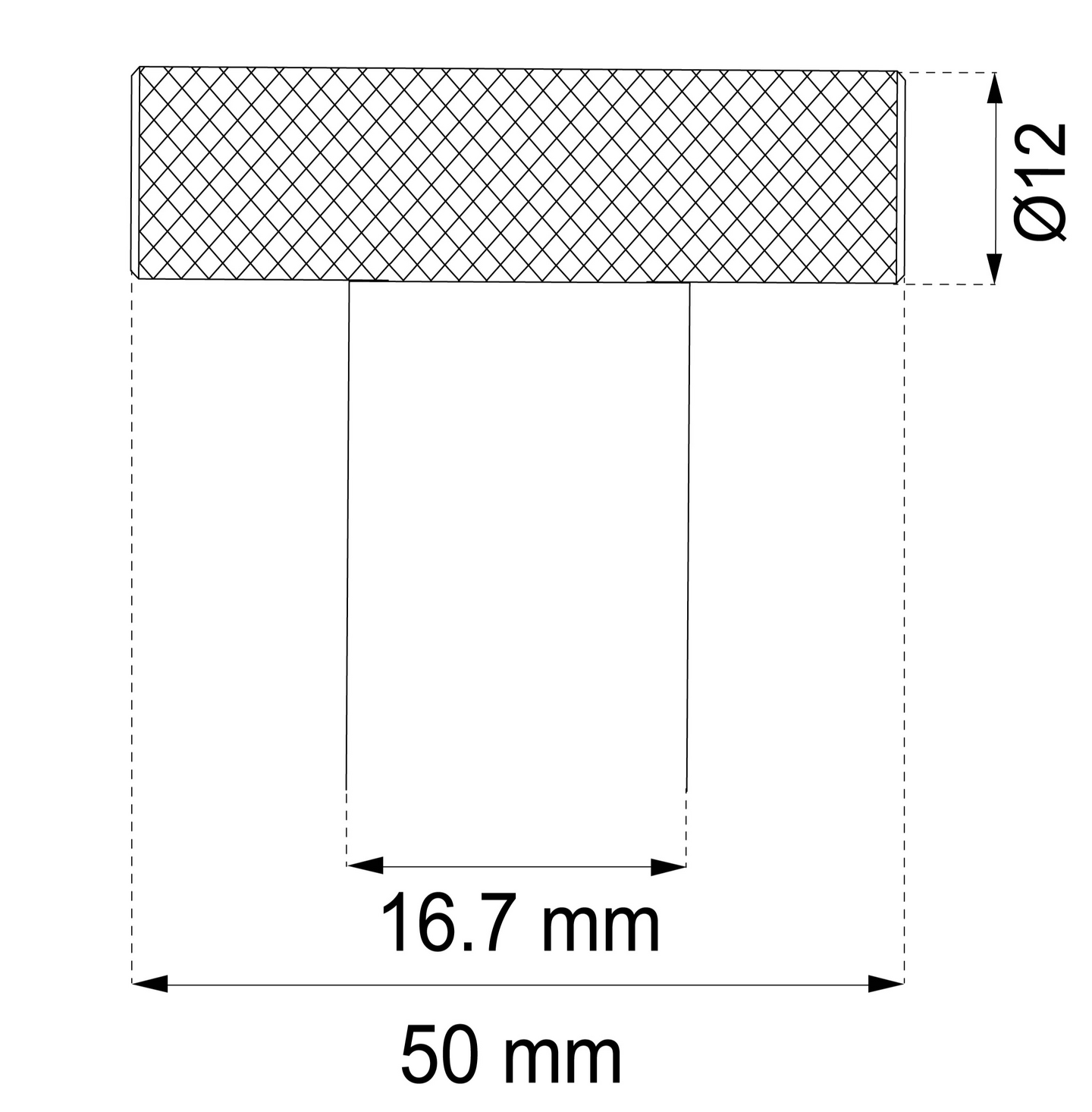 KNOPP HABO LIAM SVART 50MM