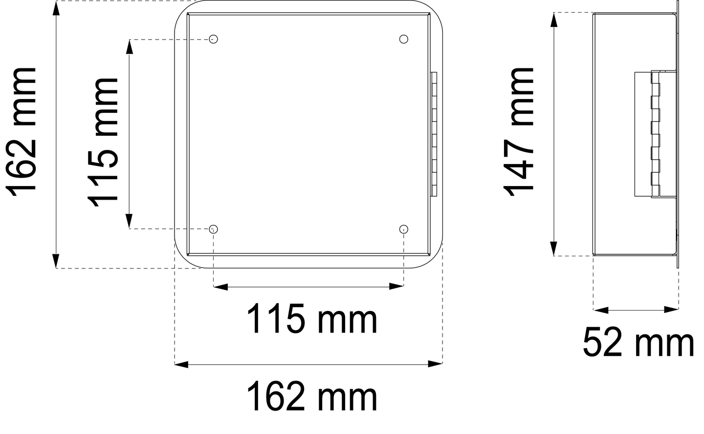 NYCKELSKÅP HABO NEST VIT INKL SKRUV 162X162MM SB