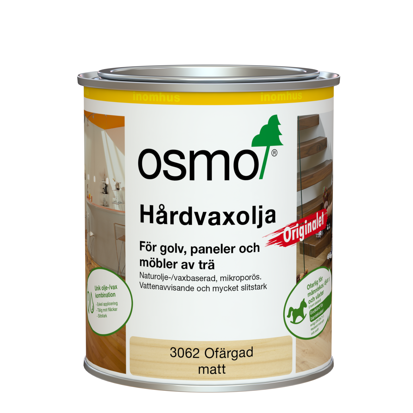 HÅRDVAXOLJA OSMO 3062 MA 0,75 ORIGINALET MATT