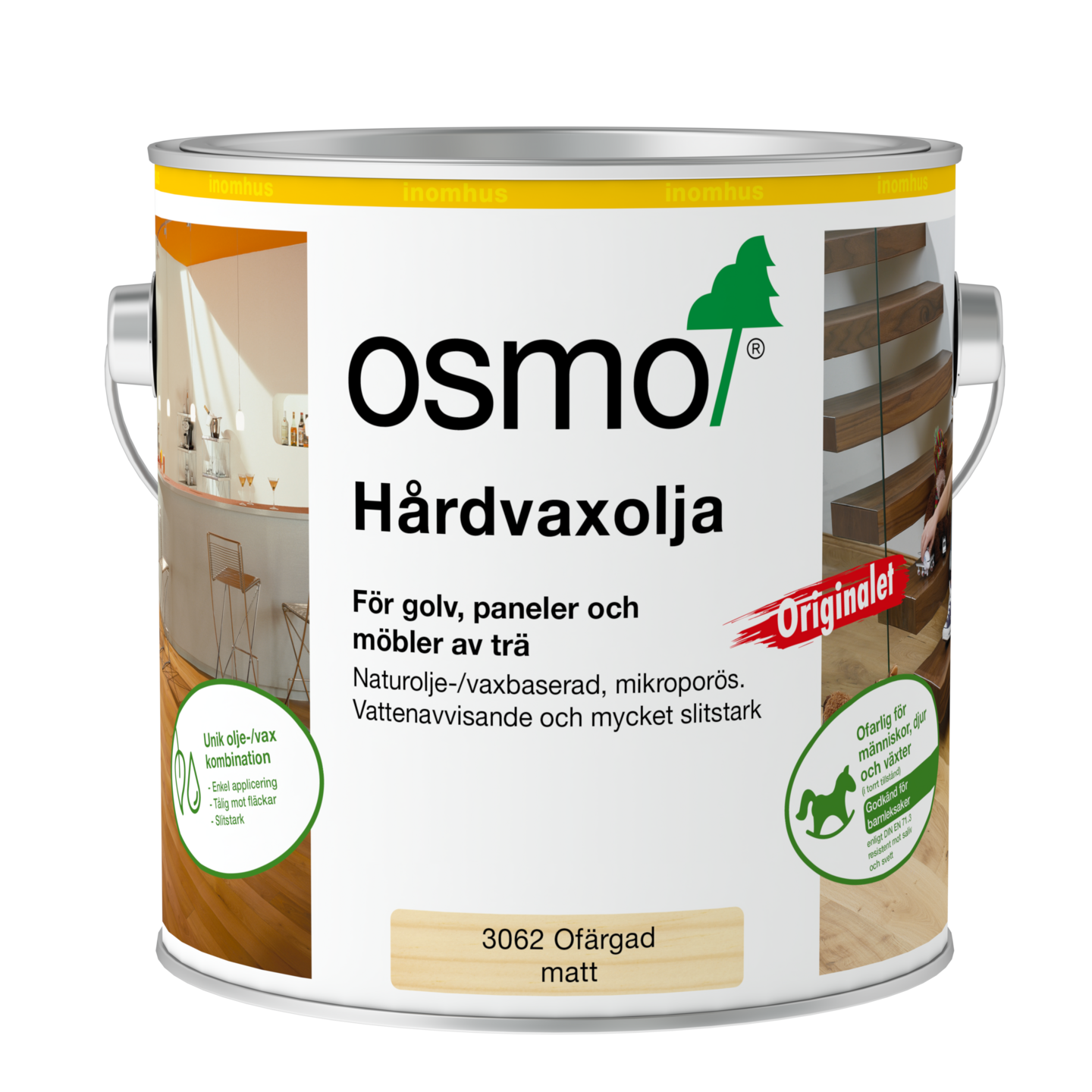 HÅRDVAXOLJA OSMO 3062 MA 2,5L ORIGINALET MATT