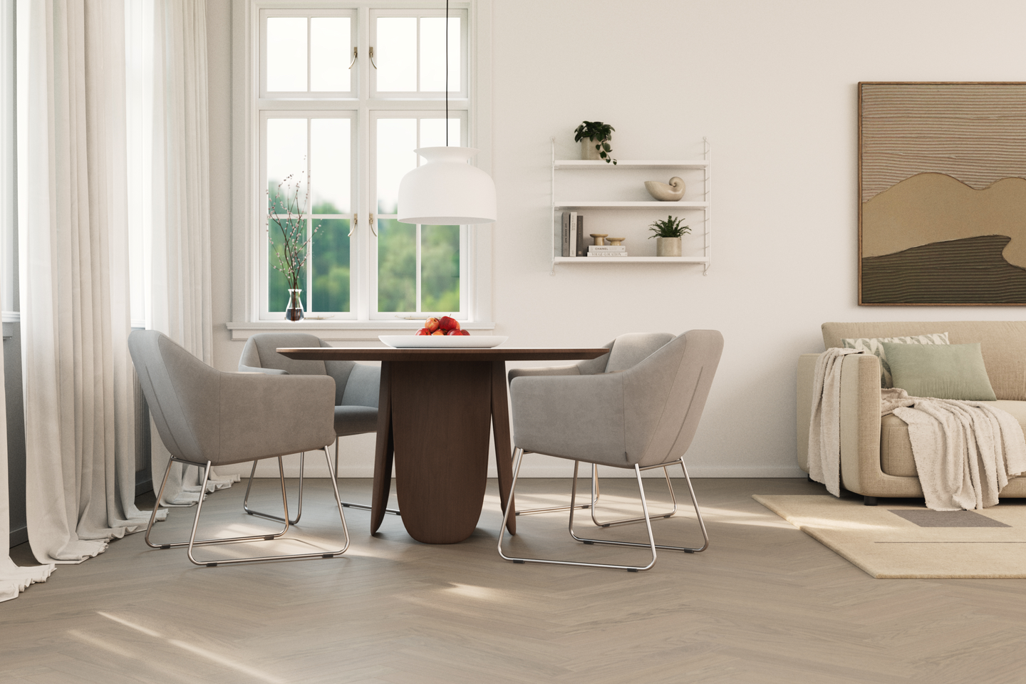 TRÄGOLV BJELIN HÄRDAD KILA SEL ML GRÅ 546X91X11 2,19M2