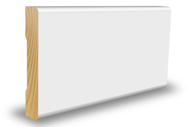 Dørsett karm rund furu 12x058 hvit