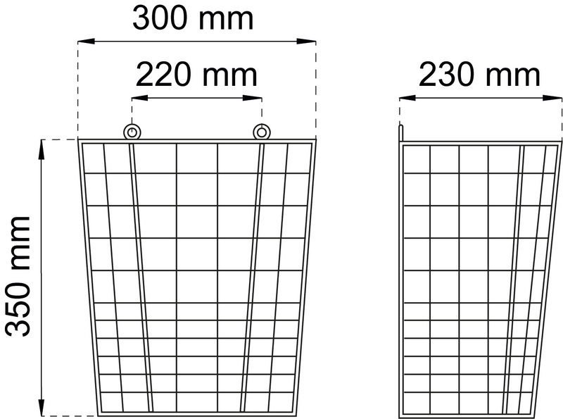 PAPPERSKORG HABO 366 SVART 350X300MM