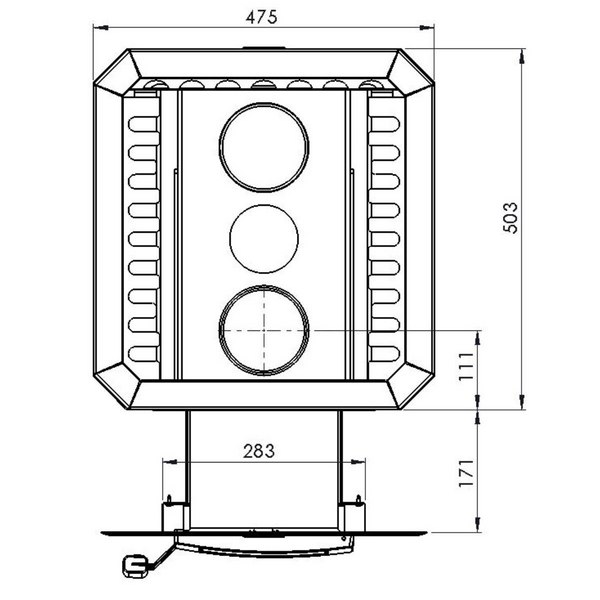 Puukiuas Narvi Black 20 takkakiuas