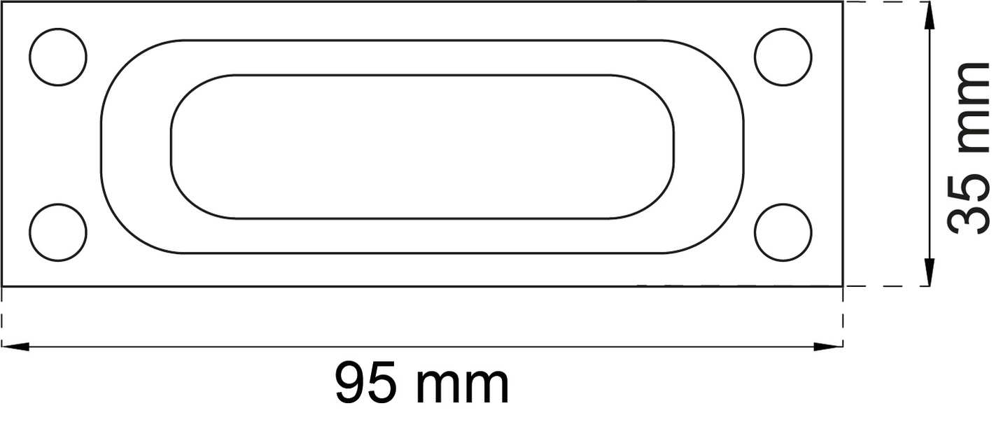 SKJUTDÖRRSHANDTAG HABO 7100 JÄRN, 7100 JÄRN FÖRN SB
