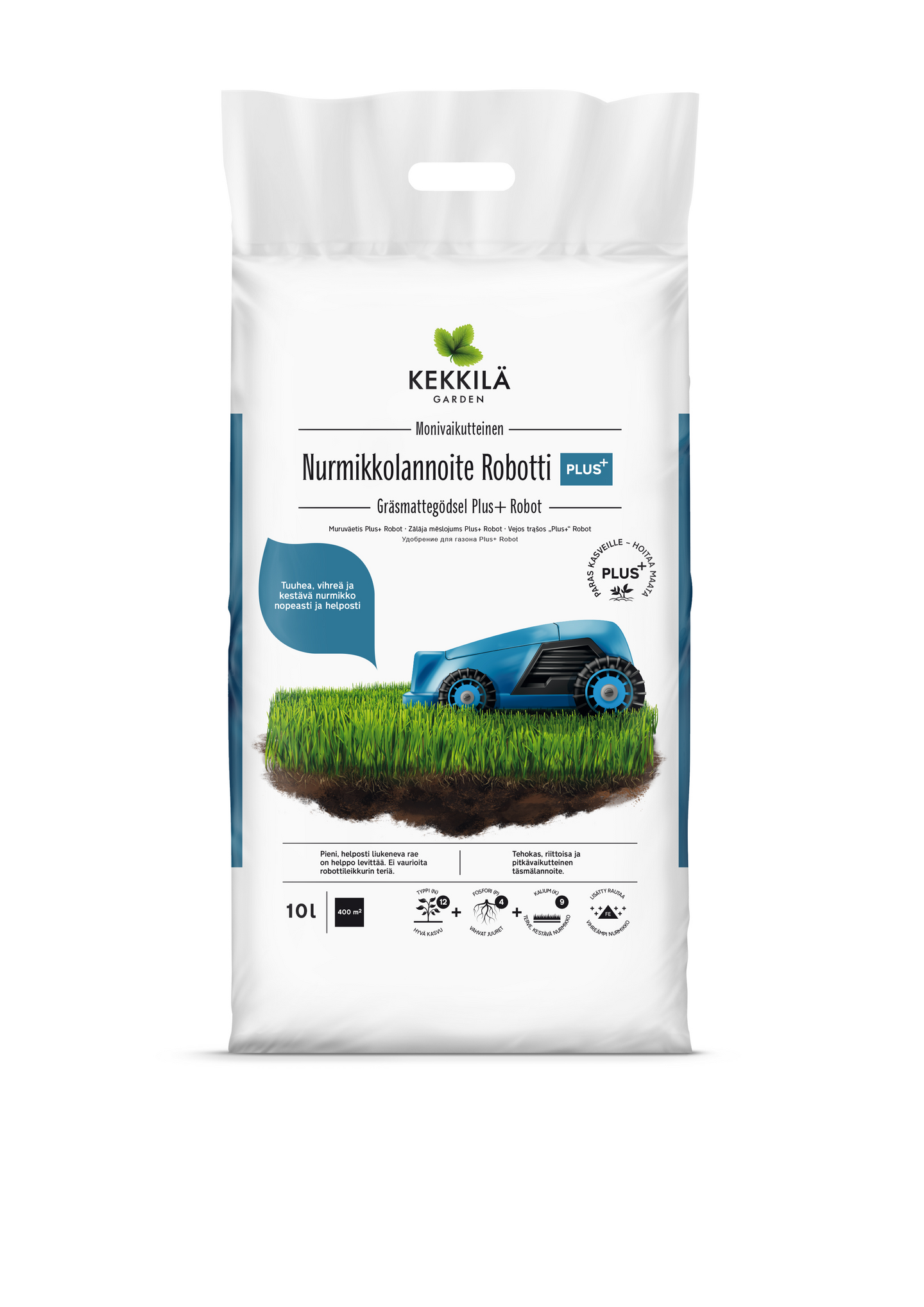 Nurmikkolannoite Kekkilä PLUS+ Robotti 10l