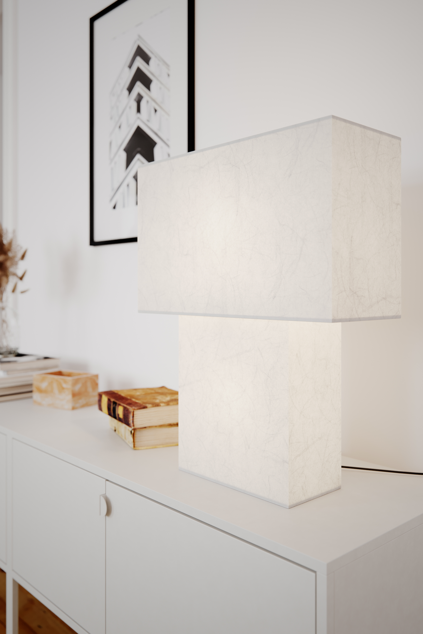 Pöytävalaisin By Rydens Isquare valkoinen