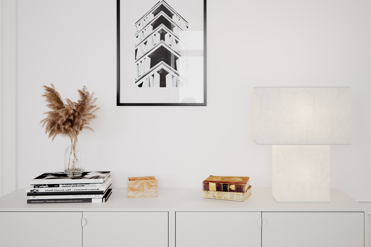 Pöytävalaisin By Rydens Isquare valkoinen