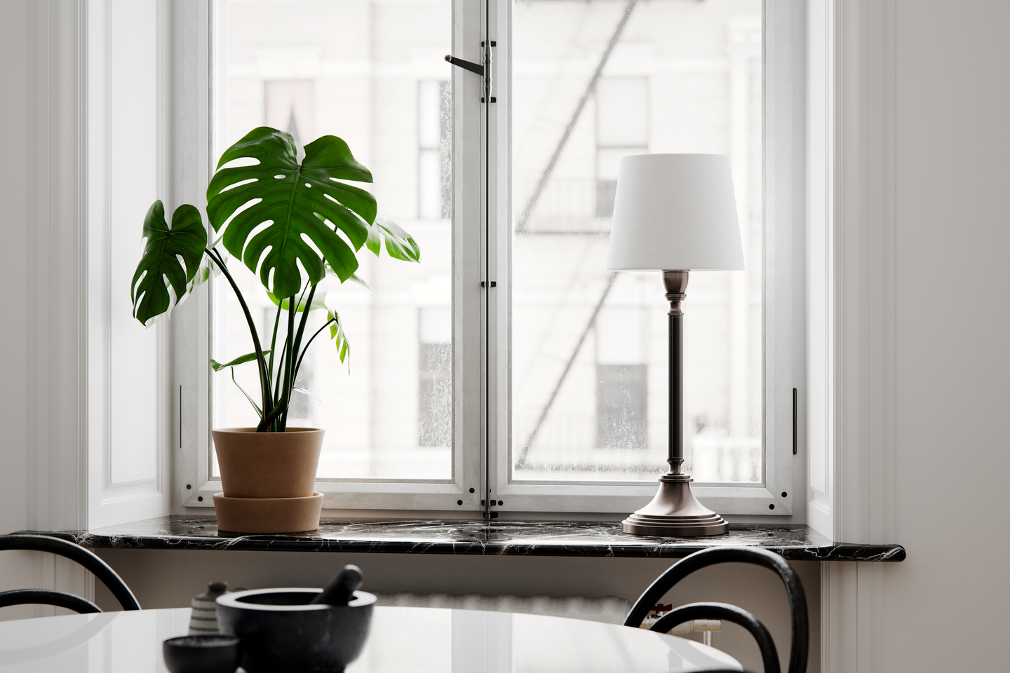 Pöytävalaisin By Rydens Dinant valkoinen