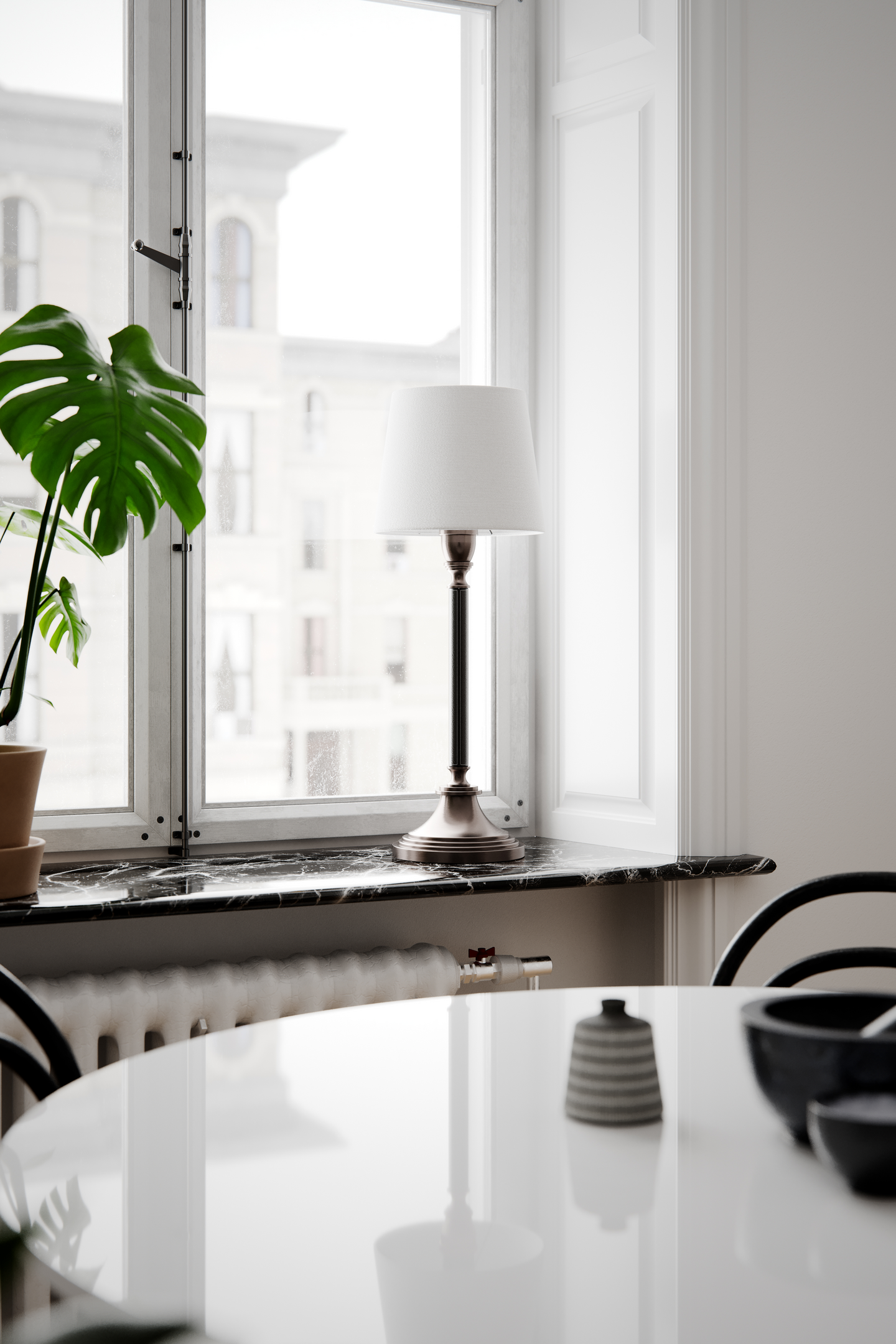 Pöytävalaisin By Rydens Dinant valkoinen